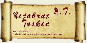 Mijobrat Toskić vizit kartica